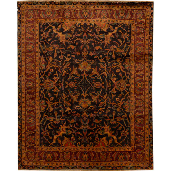 Bokara Rug Co., Inc. HandKnotted HighQuality Black and Red Area Rug